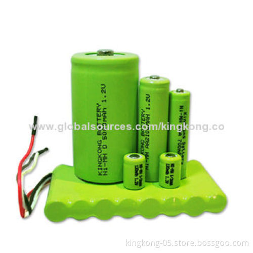 1.2V Rechargeable AA 1,300mAh NiMH Battery, AA Size